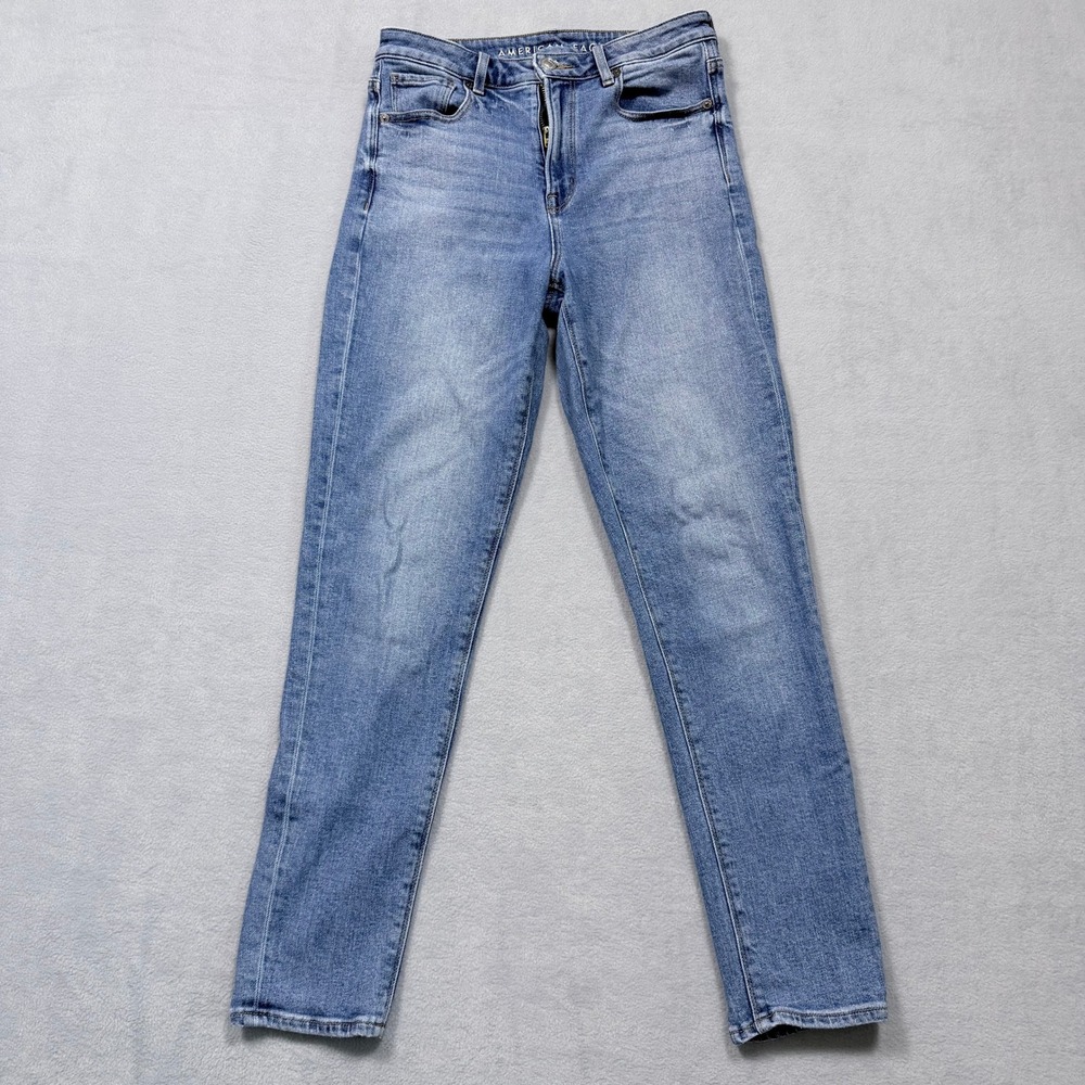 Momcore Minimalist American Eagle Stretch Jean Wmn's 2 Regular Light Wash Skinny - Picture 1 of 7